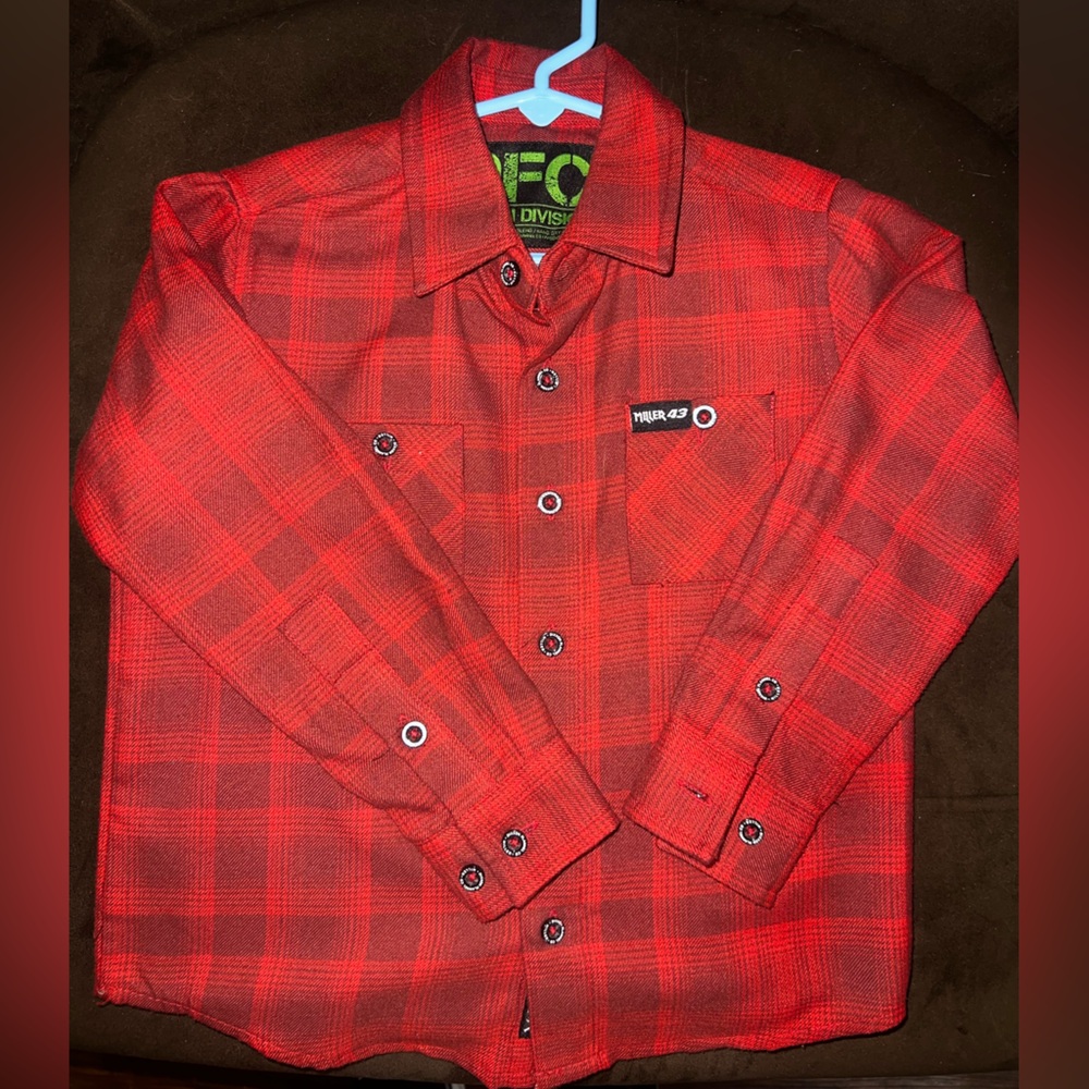 DIXXON Red Plaid Kids Button Down Shirt
